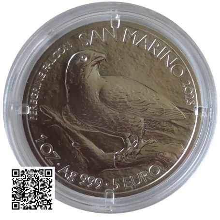 5€ SAINT MARIN 2025 - Le Faucon - 1 oz argent 999‰ - Bullion